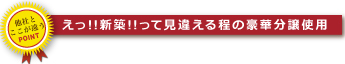 えっ!!新築!!って見違える程の豪華分譲仕様